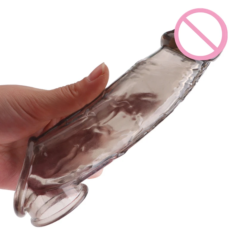 Zdjęcie produktu z kategorii nakładek na penisa - Reusable Penis Sleeve Extender Cock