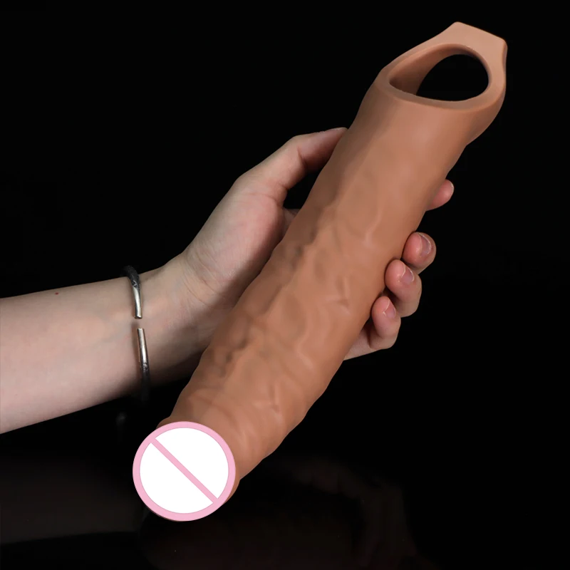 Zdjęcie produktu z kategorii nakładek na penisa - PVC Super Realistic Condom Reusable