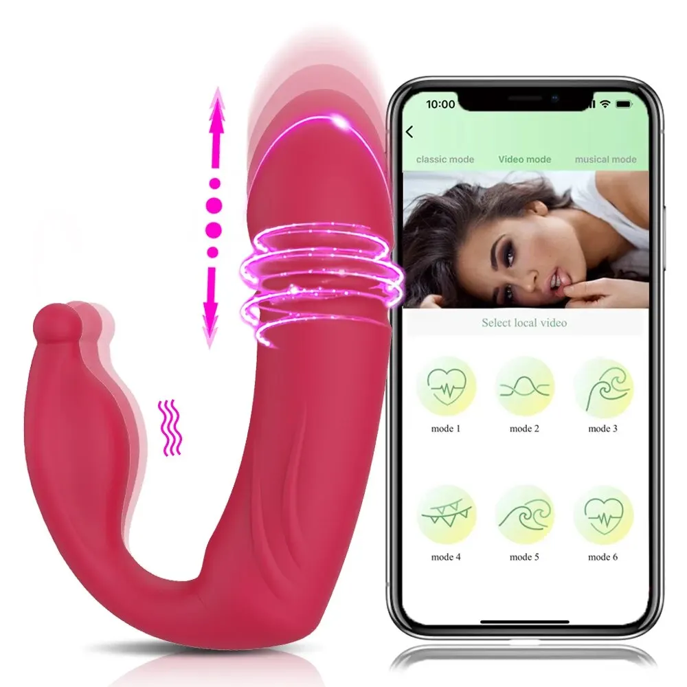Zdjęcie produktu z kategorii wibratorów pchających - Bluetooth Thrusting Vibrator for Women