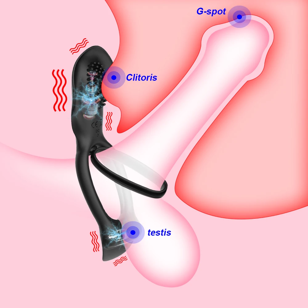 Zdjęcie produktu z kategorii wibratorów dla par - Penis Rings Vibrator for Men