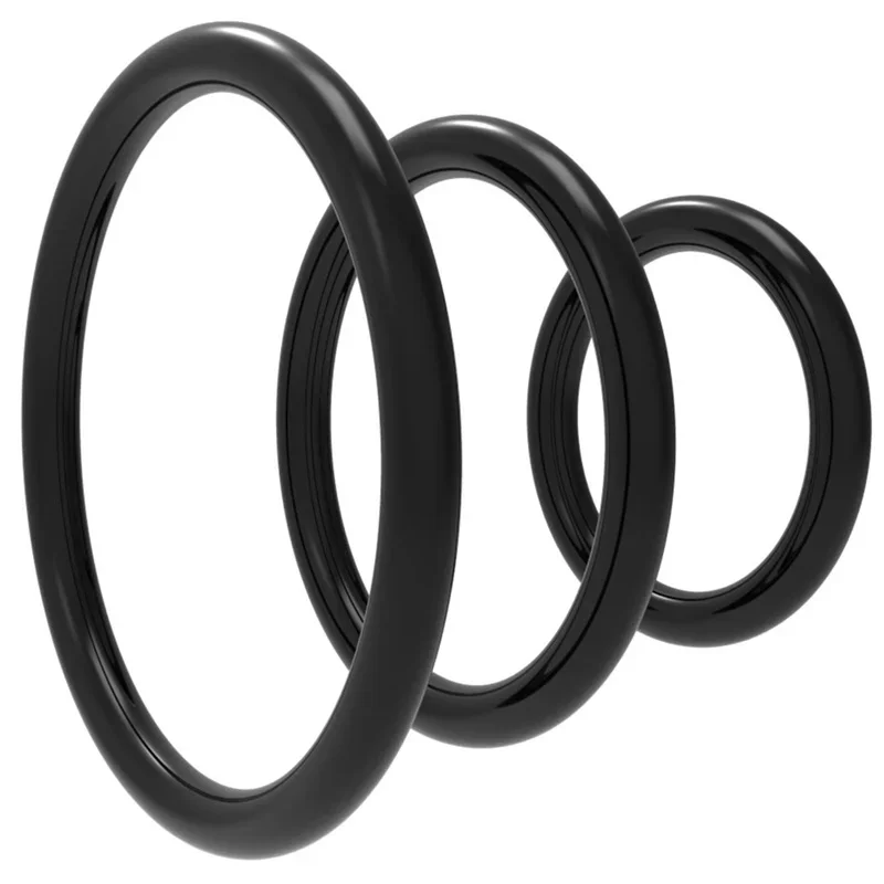 Zdjęcie produktu z kategorii pierścienie erekcyjne - 3pcs/set Semen Lock Ring Silicone