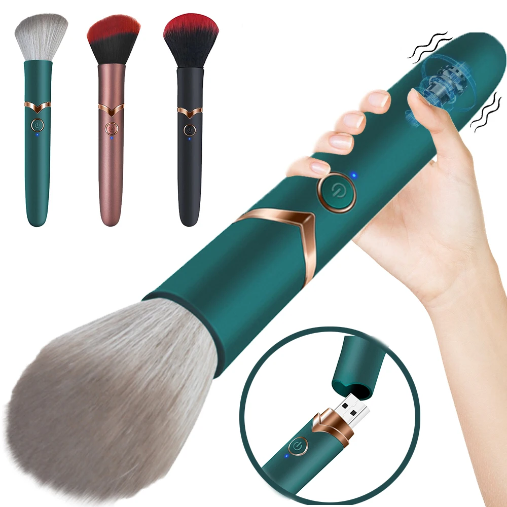 Zdjęcie produktu z kategorii wibratorów łechtaczkowych - Vibrator Makeup Brush Bullet Vibrator