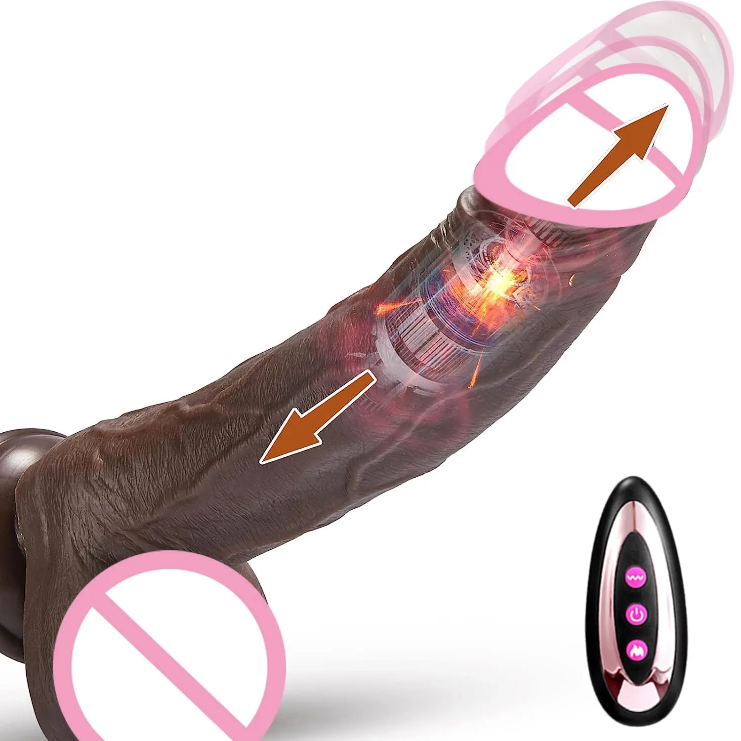 Zdjęcie produktu z kategorii wibratorów pchających - Thrusting Dildo Vibrator Sex Toys