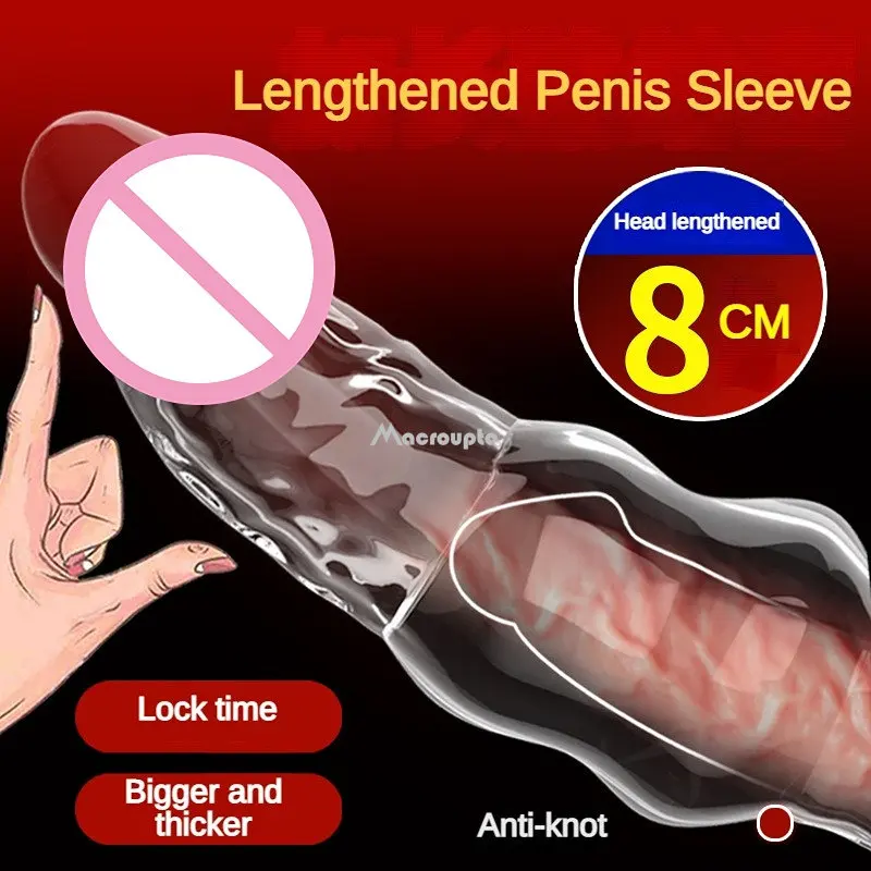 Zdjęcie produktu z kategorii nakładek na penisa - Penis Extension Sleeve Extender 5-8cm
