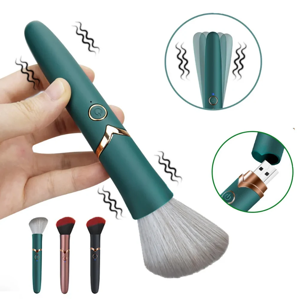 Zdjęcie produktu z kategorii wibratorów łechtaczkowych - Vibrating Makeup Brush Brush Massage