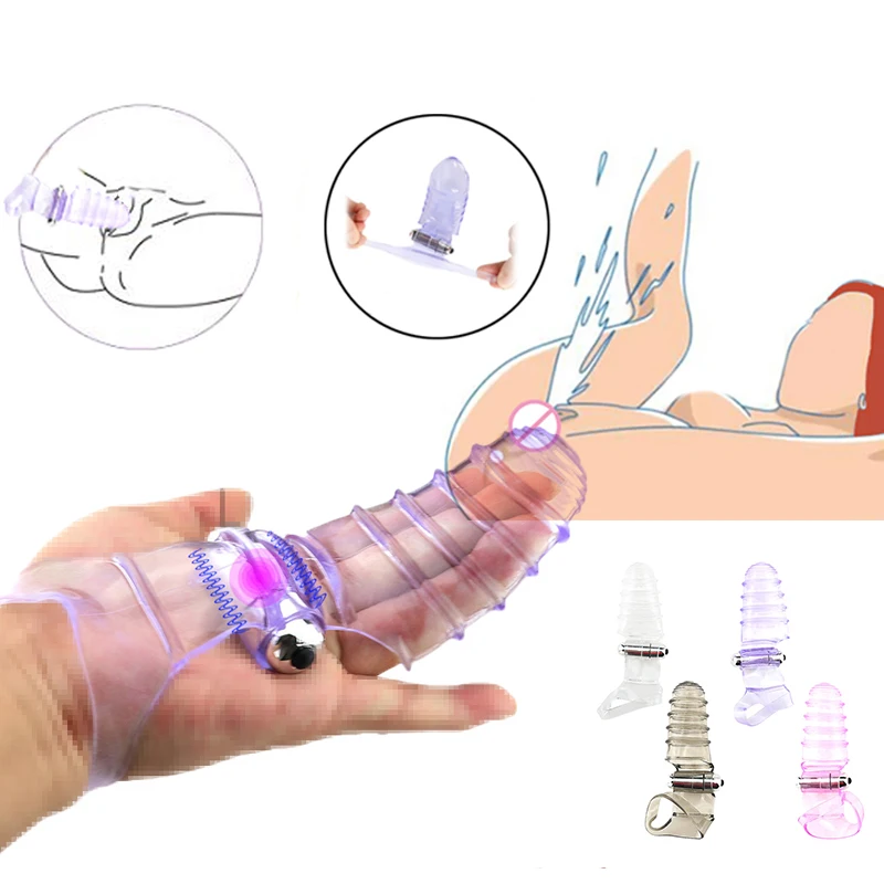 Zdjęcie produktu z kategorii nakładek na penisa - Sex Shop Vibrating Finger Sleeve
