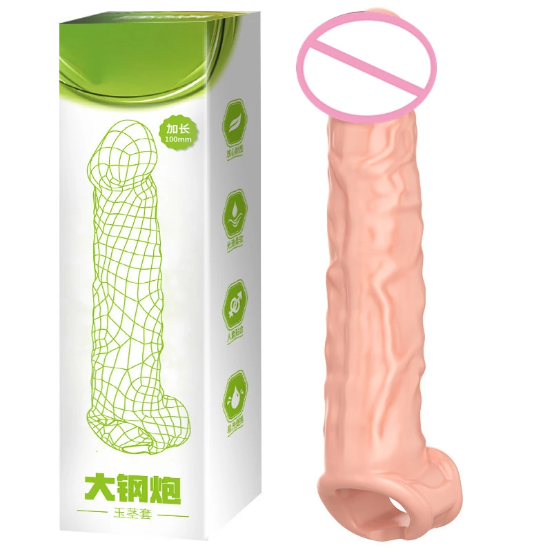 Zdjęcie produktu z kategorii nakładek na penisa - Large Penis Extension Sleeve Reusable