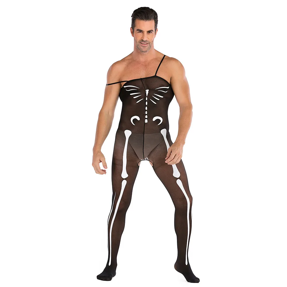 Zdjęcie produktu z kategorii odzieży erotycznej dla mężczyzn - Sexy Men Bodysuit Sissy Ultra-thin