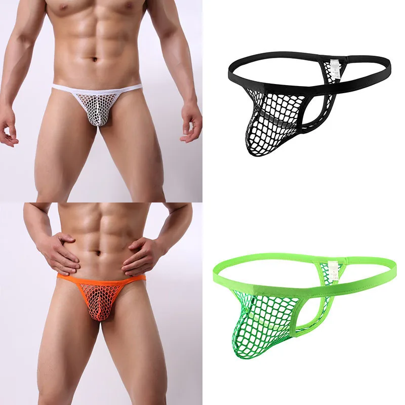 Zdjęcie produktu z kategorii zabawek erotycznych dla gejów - Sexy Full Transparent Fishnet Men's