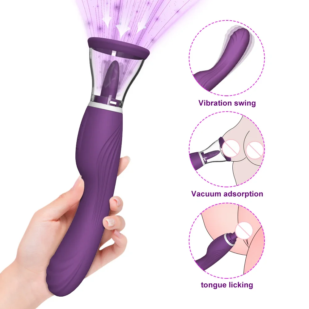 Zdjęcie produktu z kategorii wibratorów łechtaczkowych - Pussy Sucking Dildo Vibrator Sex