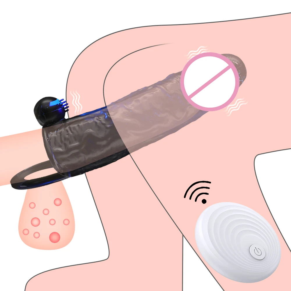 Zdjęcie produktu z kategorii wibratorów dla par - Vibrating Condoms Enlargement For Men