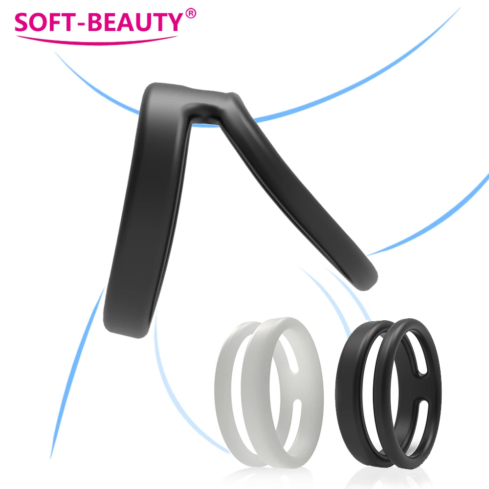 Zdjęcie produktu z kategorii pierścienie erekcyjne - Silicone Double Penis Ring Delay