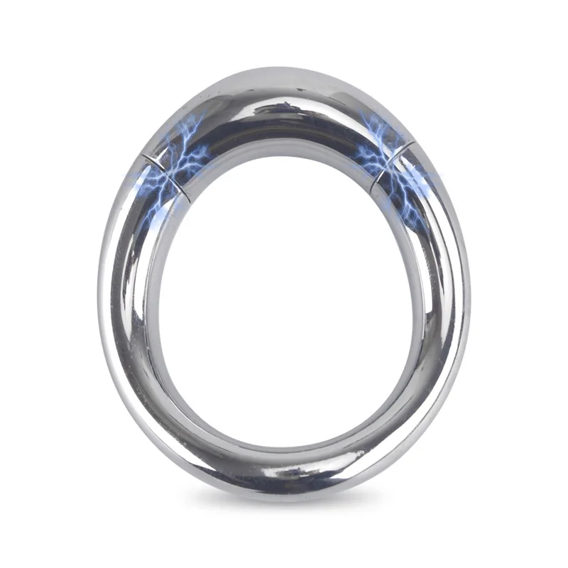 Zdjęcie produktu z kategorii pierścienie erekcyjne - Stainless Steel Cockring Curved Magnetic