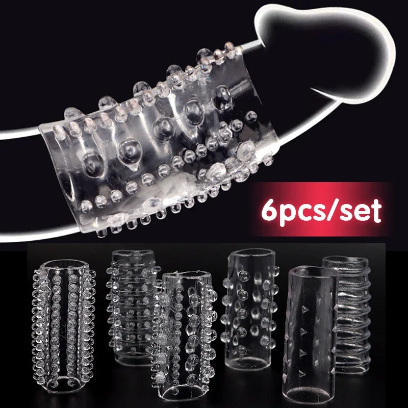 Zdjęcie produktu z kategorii pierścienie erekcyjne - 6pcs/set Cock Ring G-spot Stimulate