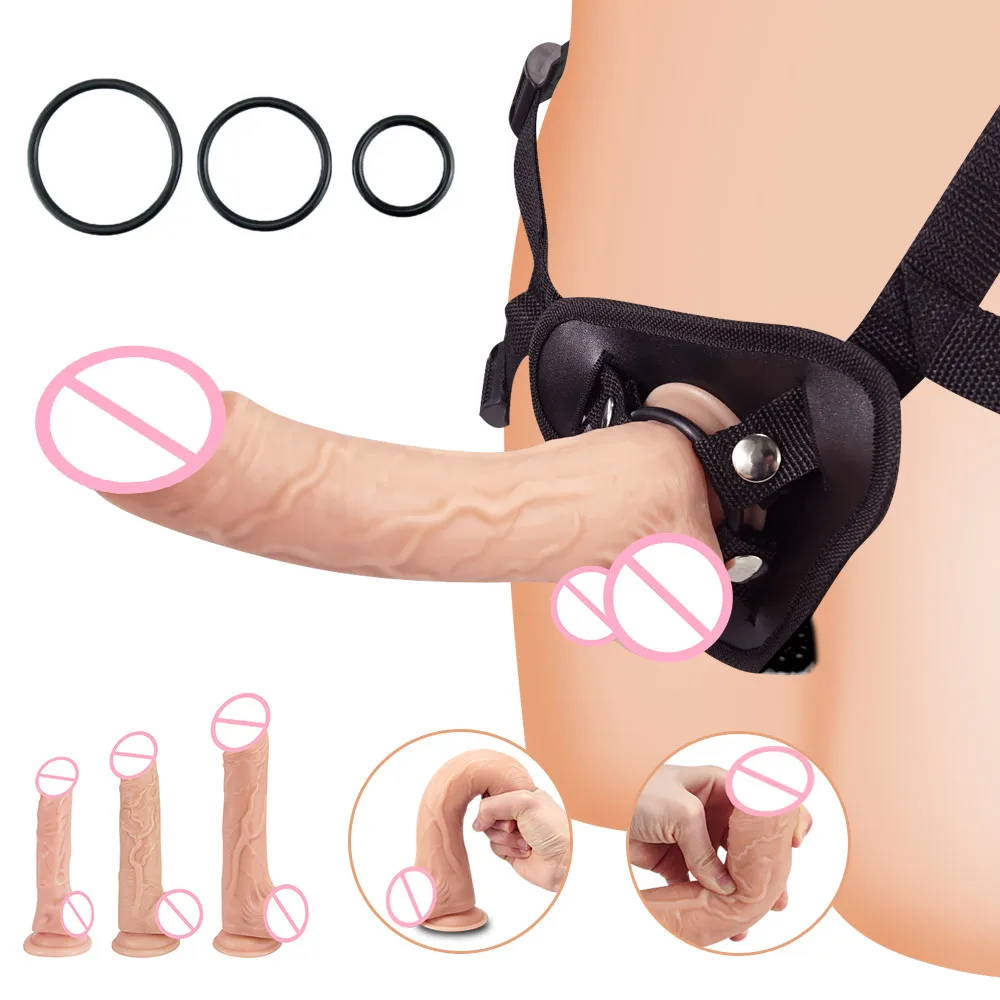 Zdjęcie produktu z kategorii wibrujące dilda - Dildo Strap On Realistic Penis