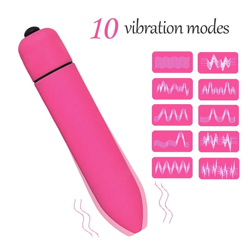 Zdjęcie produktu z kategorii wibratorów klasycznych - Mini Bullet Vibrator 10 Frequency
