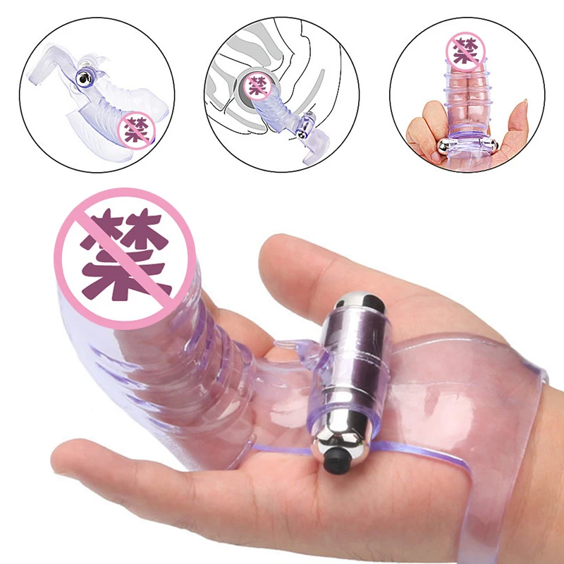 Zdjęcie produktu z kategorii wibratorów na palec - Female Finger Sleeve Vibrator Masturbator