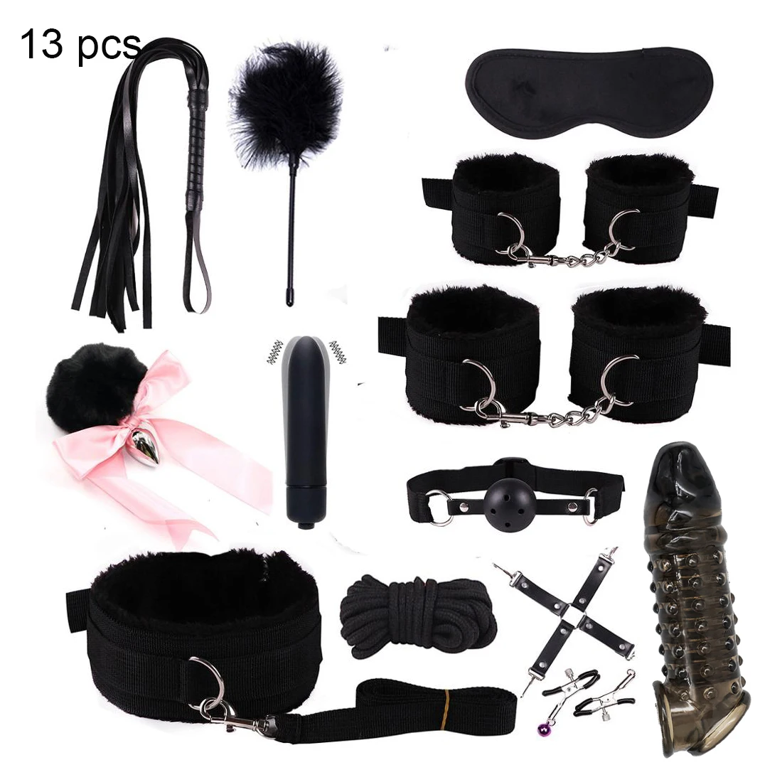 Zdjęcie produktu z kategorii gadżetów BDSM - Sexy Leather BDSM Kits Plush
