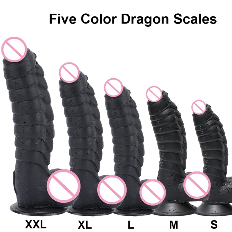 Zdjęcie produktu z kategorii dilda - XXL Huge Dildo Realistic Dragon