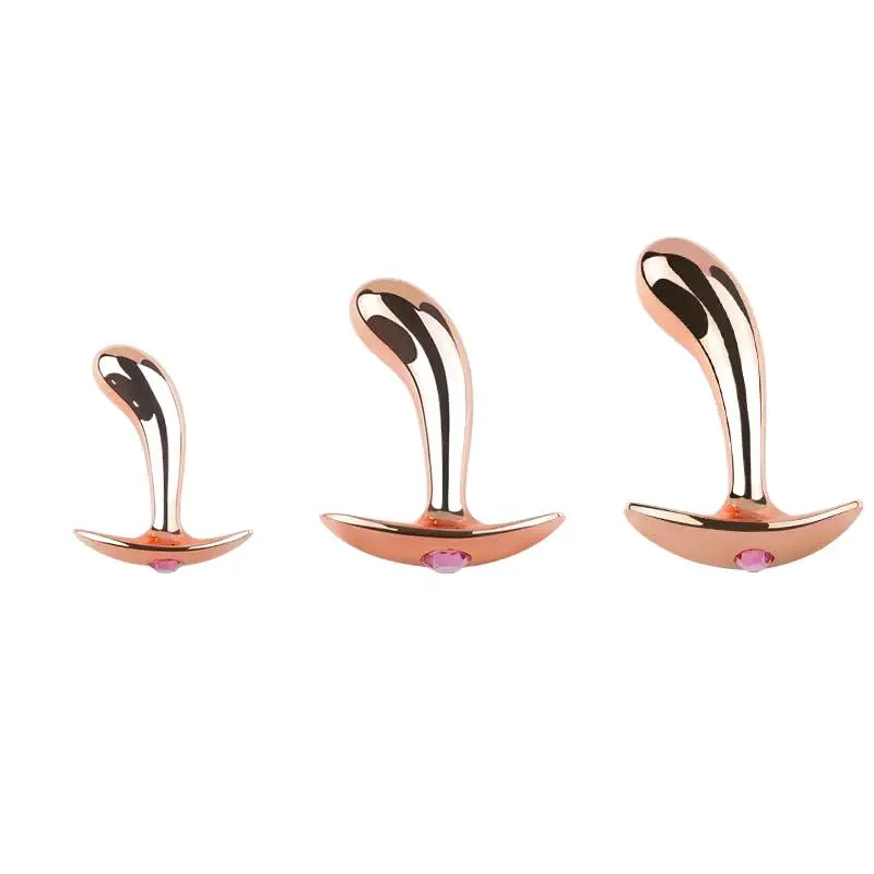 Zdjęcie produktu z kategorii wibratorów luksusowych - Rose Gold Metal Butt Plug