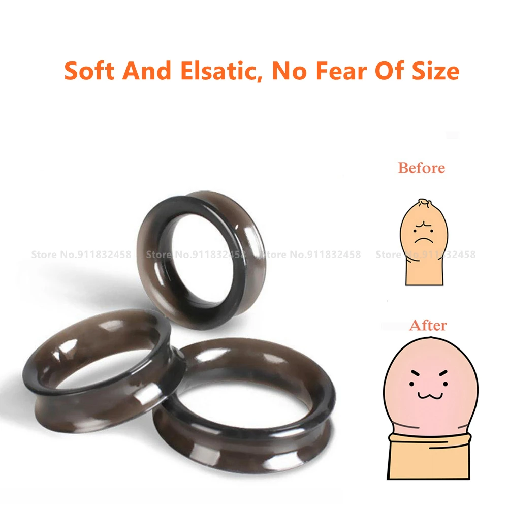 Zdjęcie produktu z kategorii pierścienie erekcyjne - 3PCS Reusable Foreskin Correction Ring