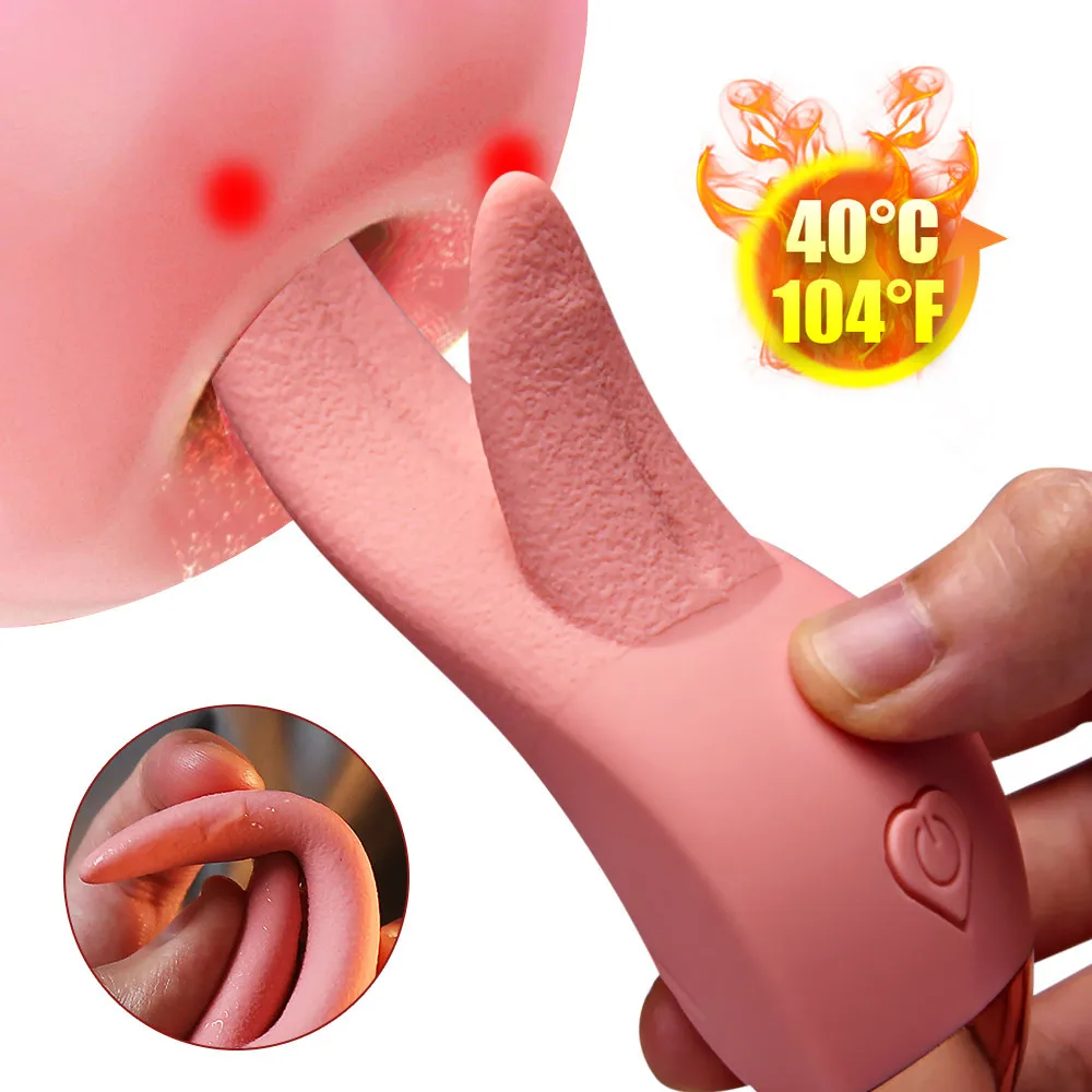 Zdjęcie produktu z kategorii wibratorów realistycznych - Realistic Double Tongue Licking Vibrators