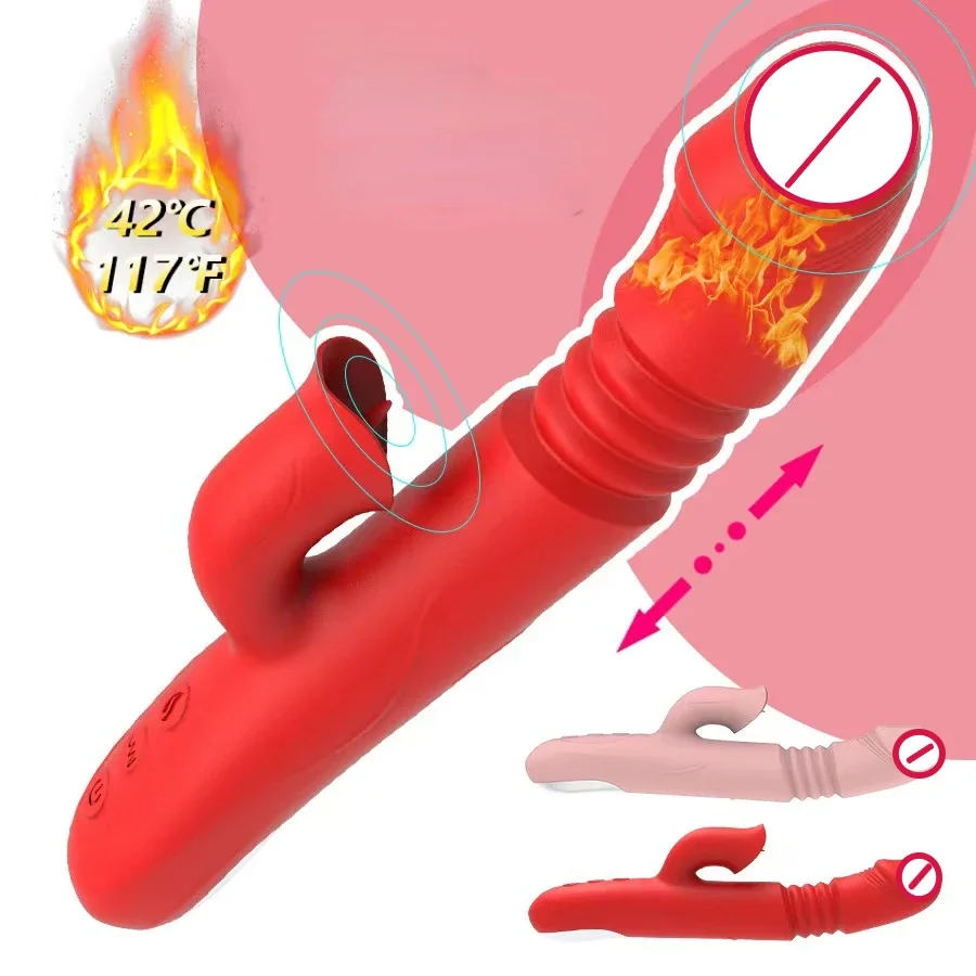 Zdjęcie produktu z kategorii wibratorów pchających - Powerful Thrusting Vibrator Female Clitoris