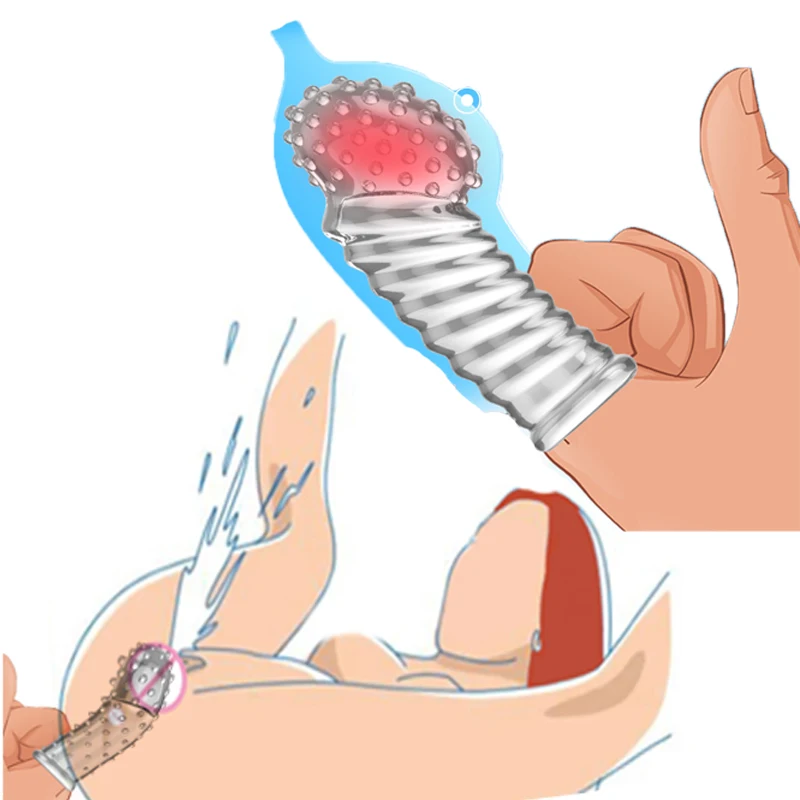 Zdjęcie produktu z kategorii gadżetów BDSM - G Point Stimulation Finger Sleeves
