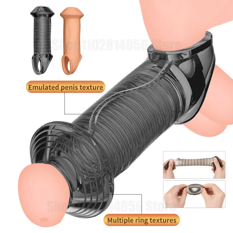 Zdjęcie produktu z kategorii nakładek na penisa - Enlargement Glans Cock Sleeve Male
