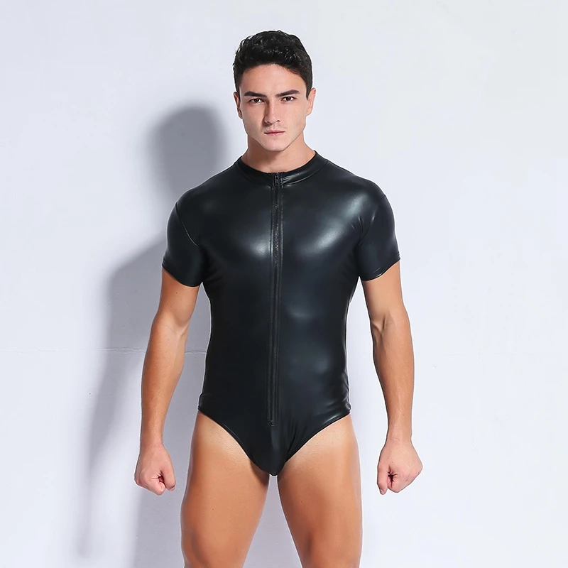 Zdjęcie produktu z kategorii odzieży erotycznej dla mężczyzn - Men Erotic Sexy Black Wetlook