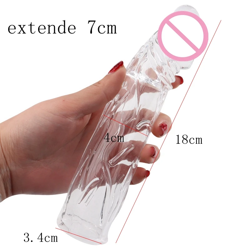 Zdjęcie produktu z kategorii nakładek na penisa - 18cm*4cm Penis Extender Sleeve Reusable