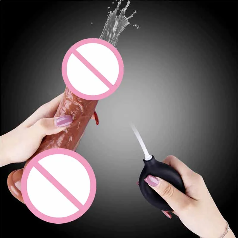 Zdjęcie produktu z kategorii dilda - Realistic Squirting Dildo Ejaculating Penis