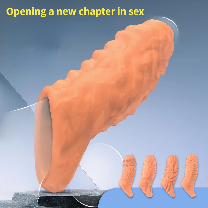 Zdjęcie produktu z kategorii nakładek na penisa - 4 Types Penis Enlargement Sleeve