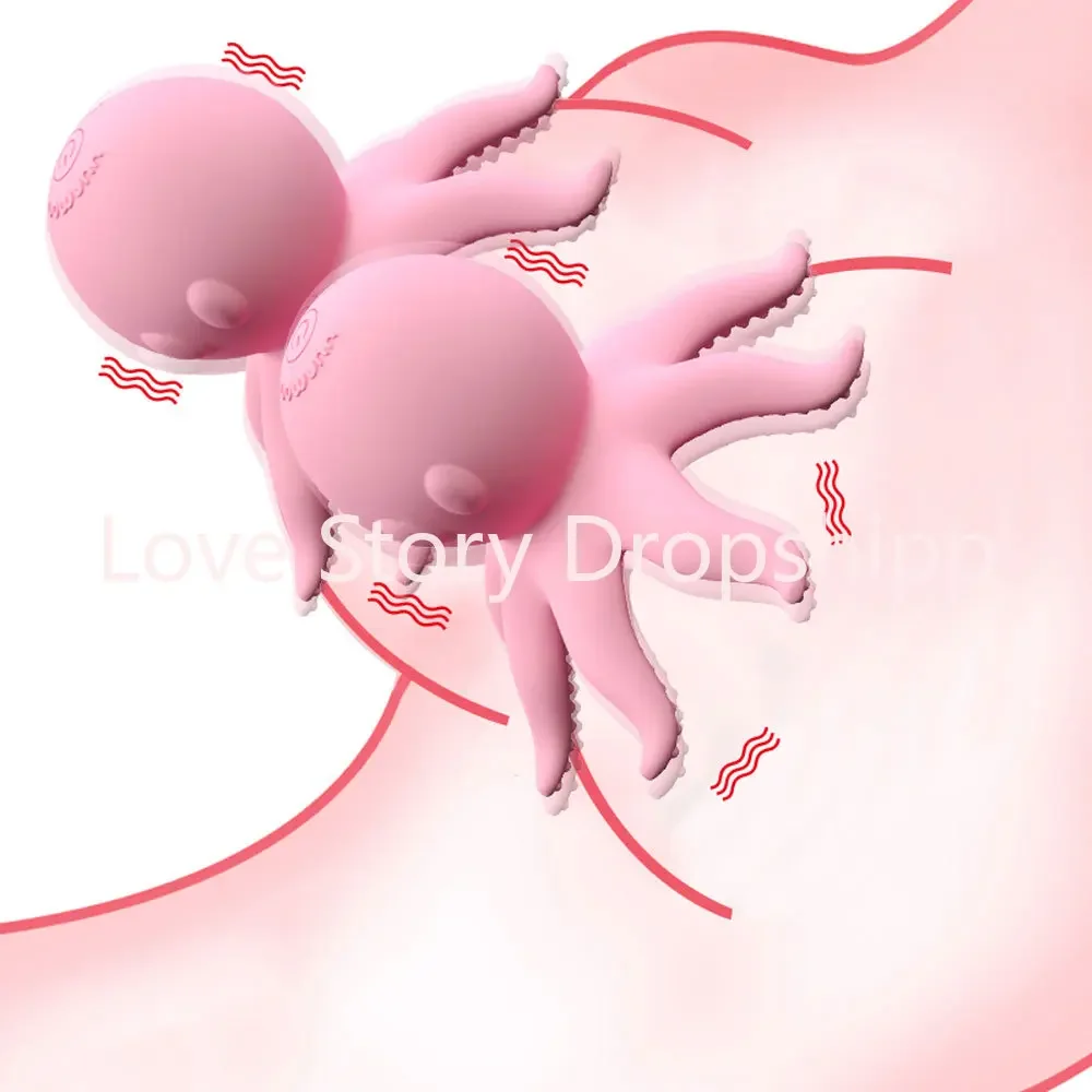 Zdjęcie produktu z kategorii wibrujących jajeczek - Small Octopus Breast Suction Vibrators