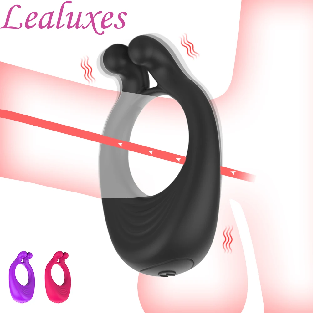 Zdjęcie produktu z kategorii wibratorów dla par - Penis Cock Rings Vibrator Men