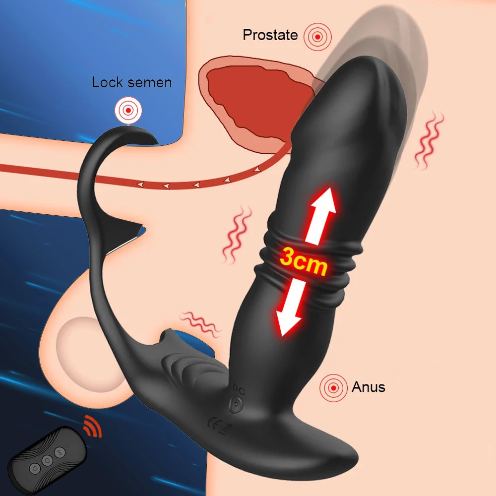 Zdjęcie produktu z kategorii wibratorów pchających - Silicone Anal Vibrator Thrusting Prostate