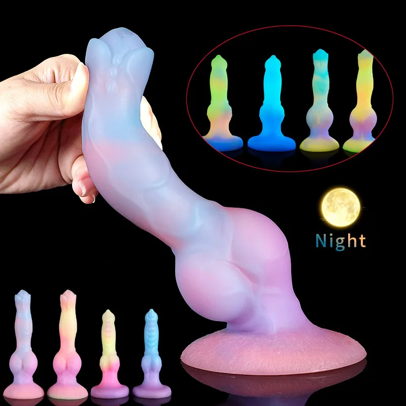 Zdjęcie produktu z kategorii zabawek erotycznych dla gejów - New Luminous Dildo Anal Sex