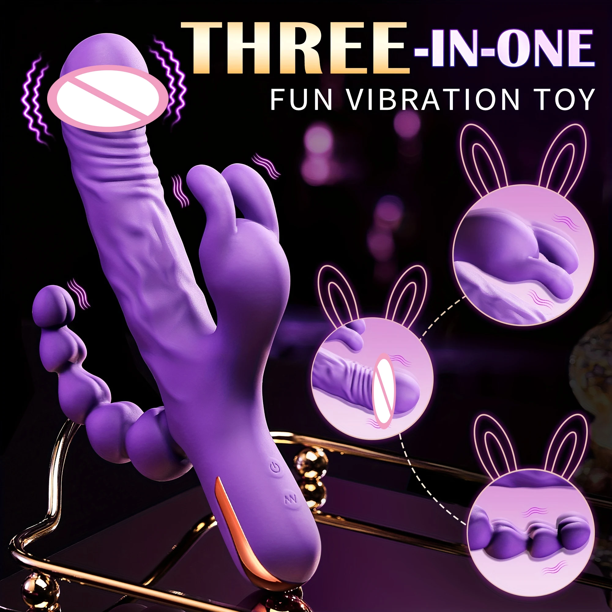 Zdjęcie produktu z kategorii wibratorów króliczków - Trident Rabbit Vibrators For Women