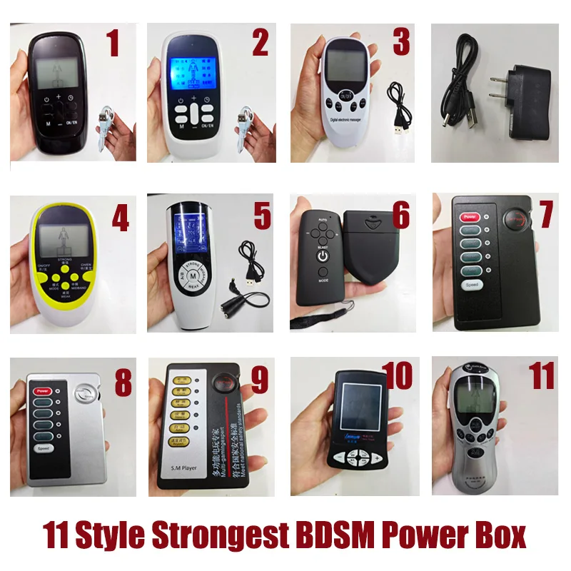 Zdjęcie produktu z kategorii gadżetów BDSM - 11 Style Multi-Mode Electric Shock