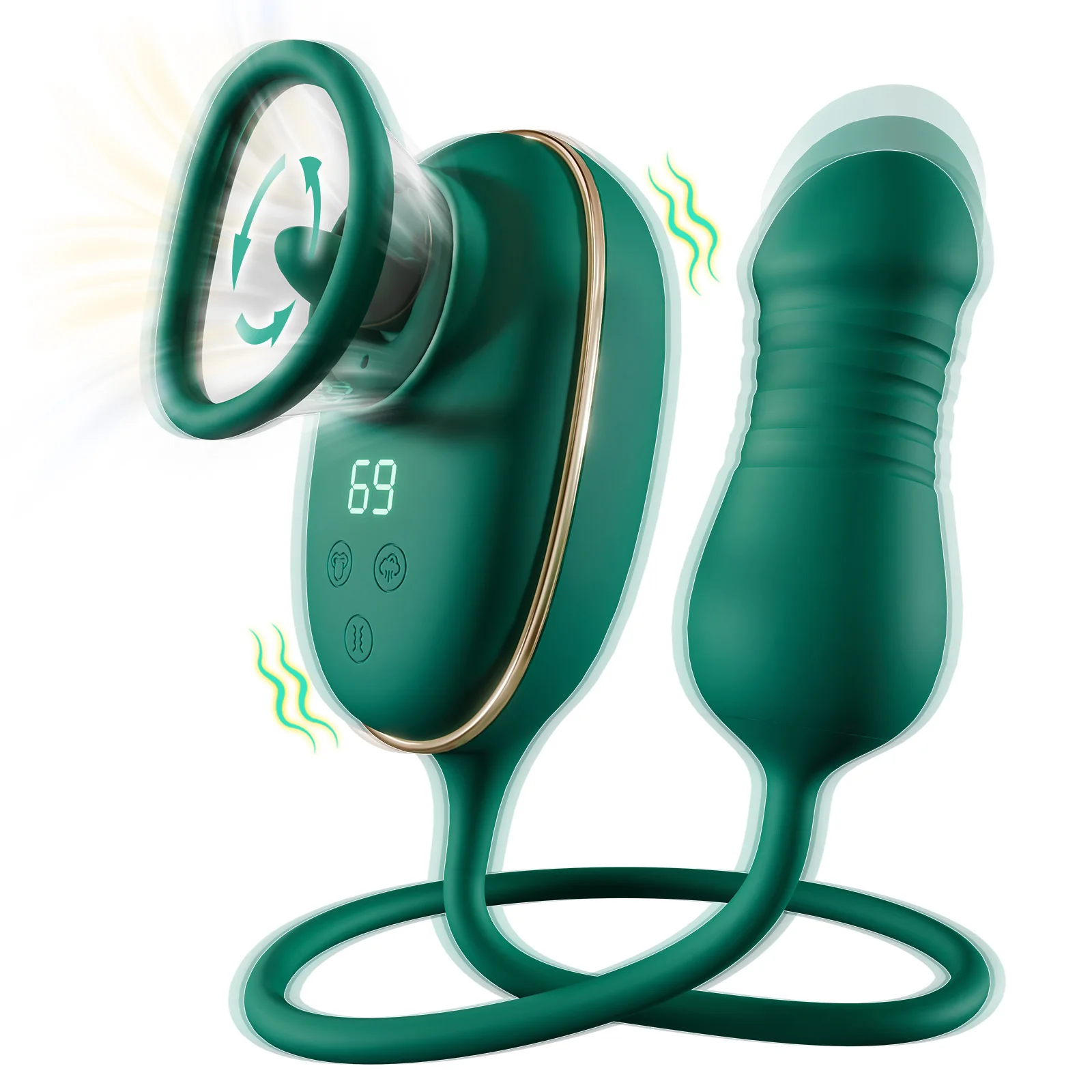 Zdjęcie produktu z kategorii wibratorów pchających - 3 in 1 Vacuum Licking