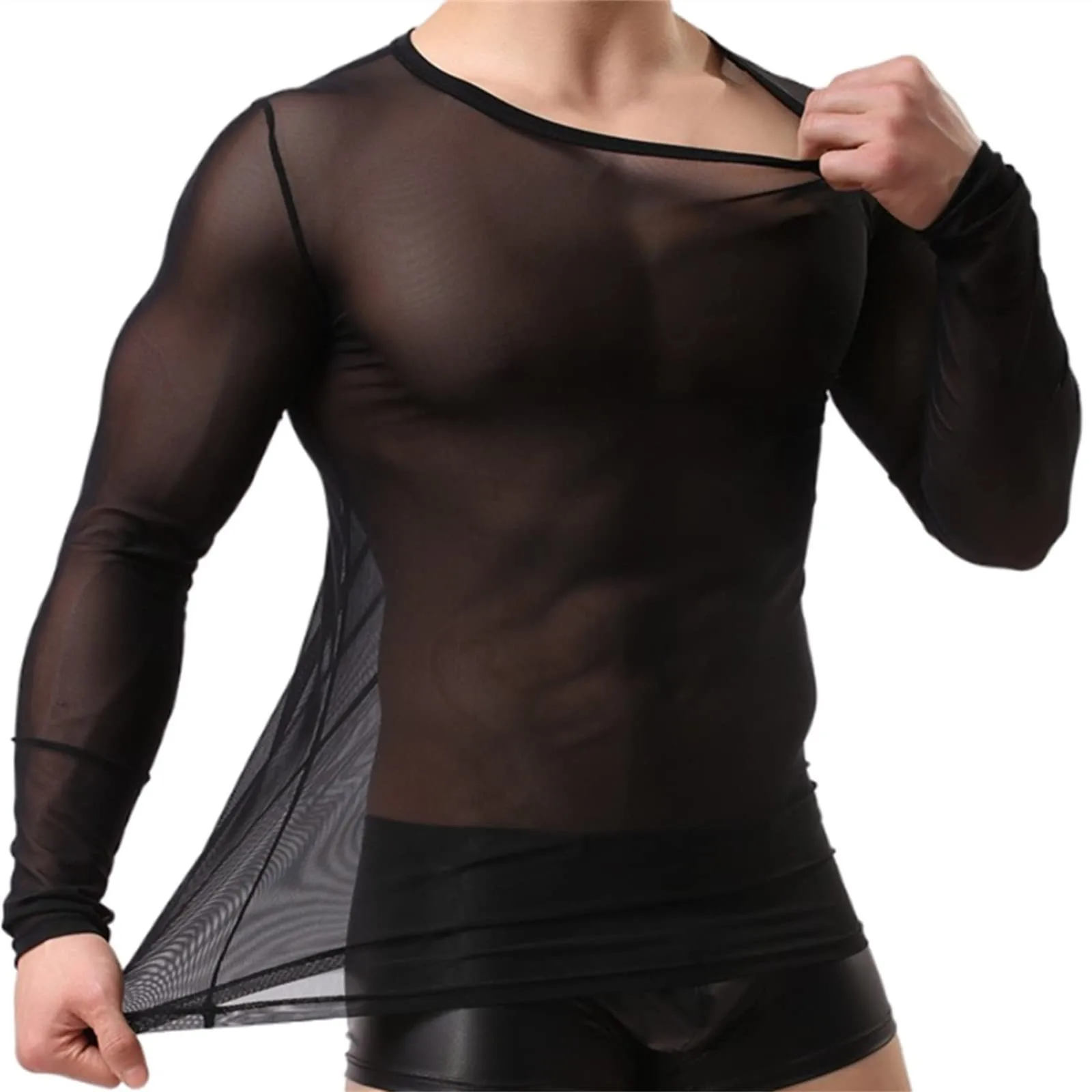 Zdjęcie produktu z kategorii zabawek erotycznych dla gejów - Mens Undershirt Gay Clothing Nylon
