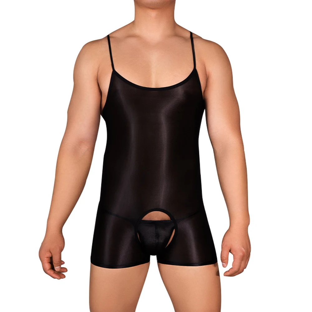 Zdjęcie produktu z kategorii odzieży erotycznej dla mężczyzn - Men Open Crotch Boxer Bodysuits