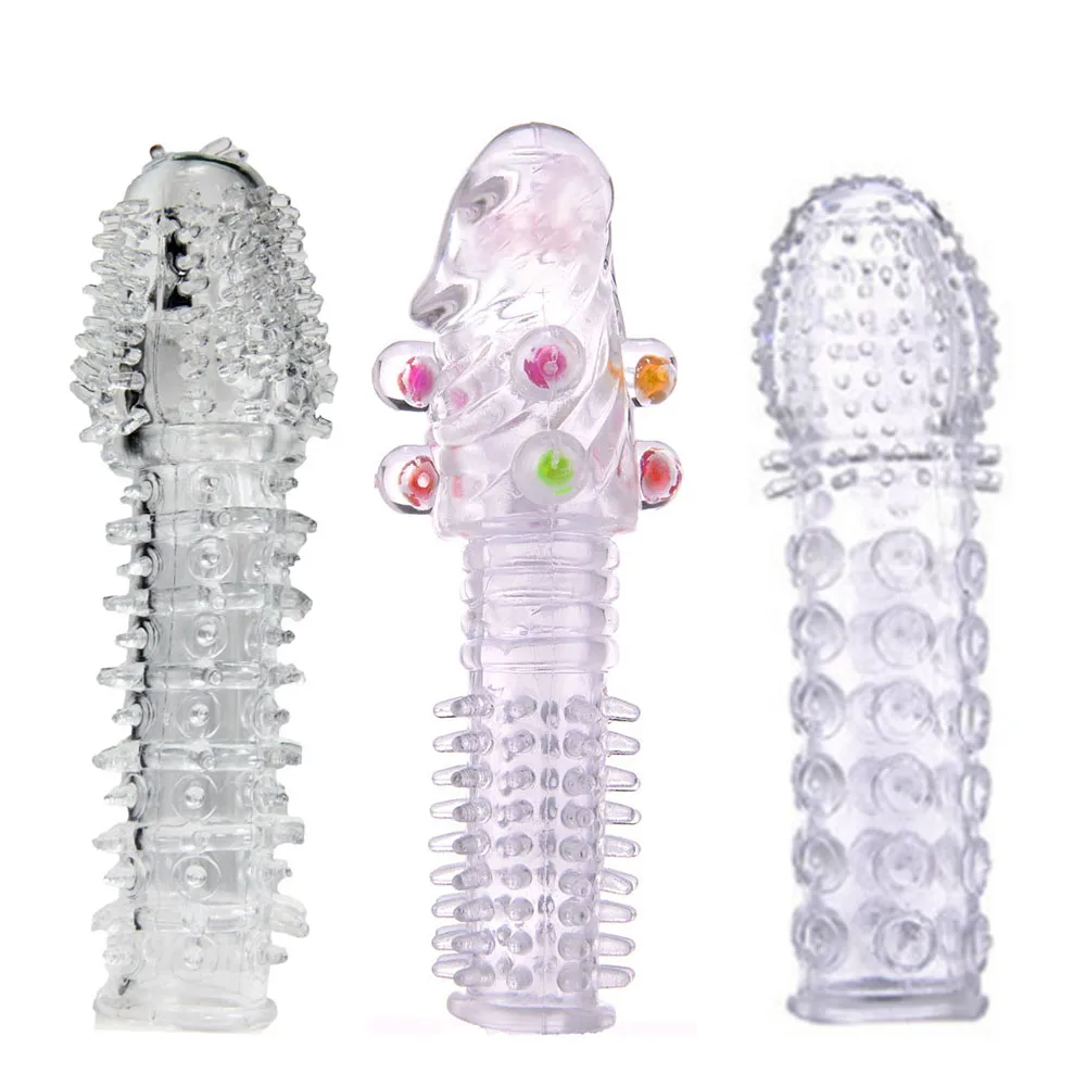 Zdjęcie produktu z kategorii nakładek na penisa - funny Penis enlargement,delayed extender condom,Reusable