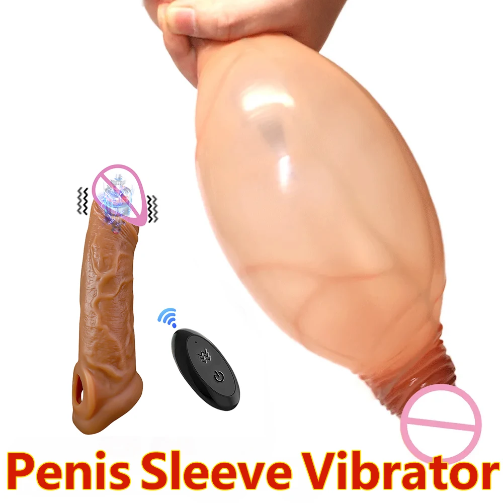 Zdjęcie produktu z kategorii nakładek na penisa - Silicone Penis Dildo Extender Sleeve