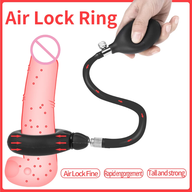 Zdjęcie produktu z kategorii pompki do penisa - Cock Rings Chastity Ring Inflatable
