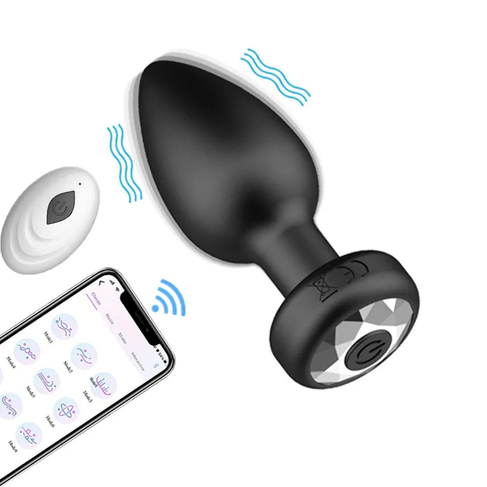 Zdjęcie produktu z kategorii korków analnych - Bluetooth Anal Vibrator Butt Plug