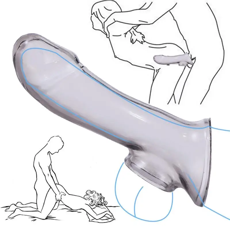 Zdjęcie produktu z kategorii pierścienie erekcyjne - Realistic Penis Sleeve Delay Ejaculation