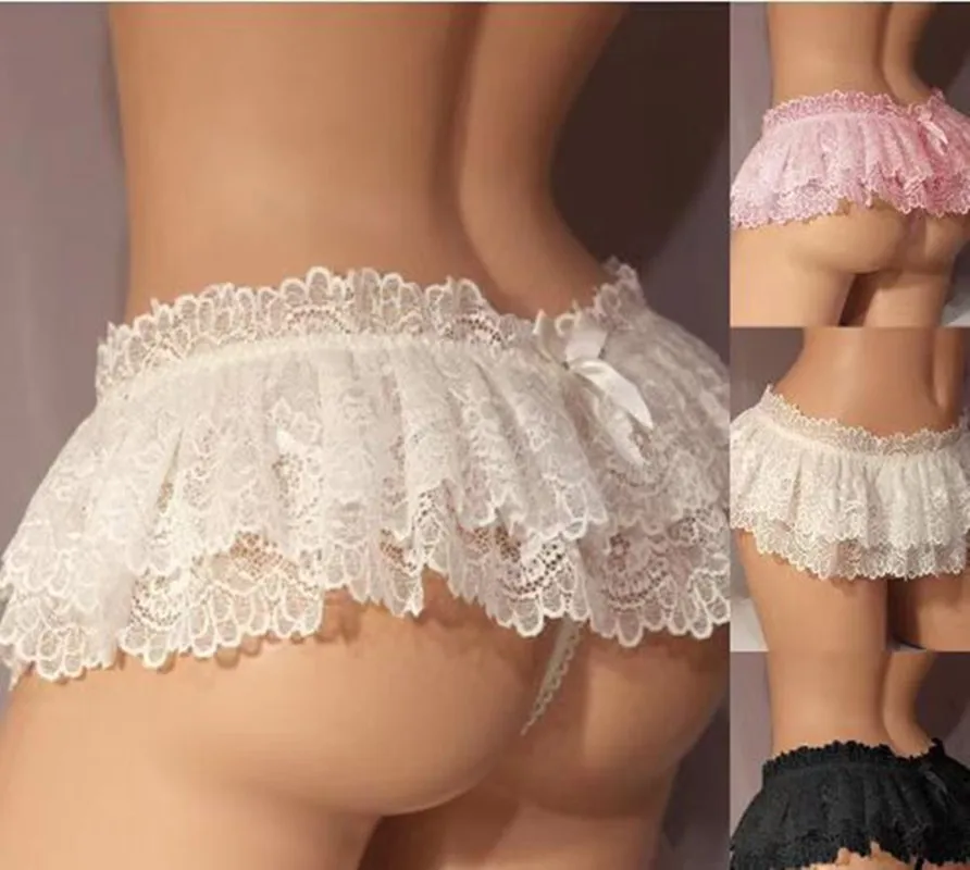 Zdjęcie produktu z kategorii zabawek erotycznych dla gejów - Sissy Mens underwear Lace cueca