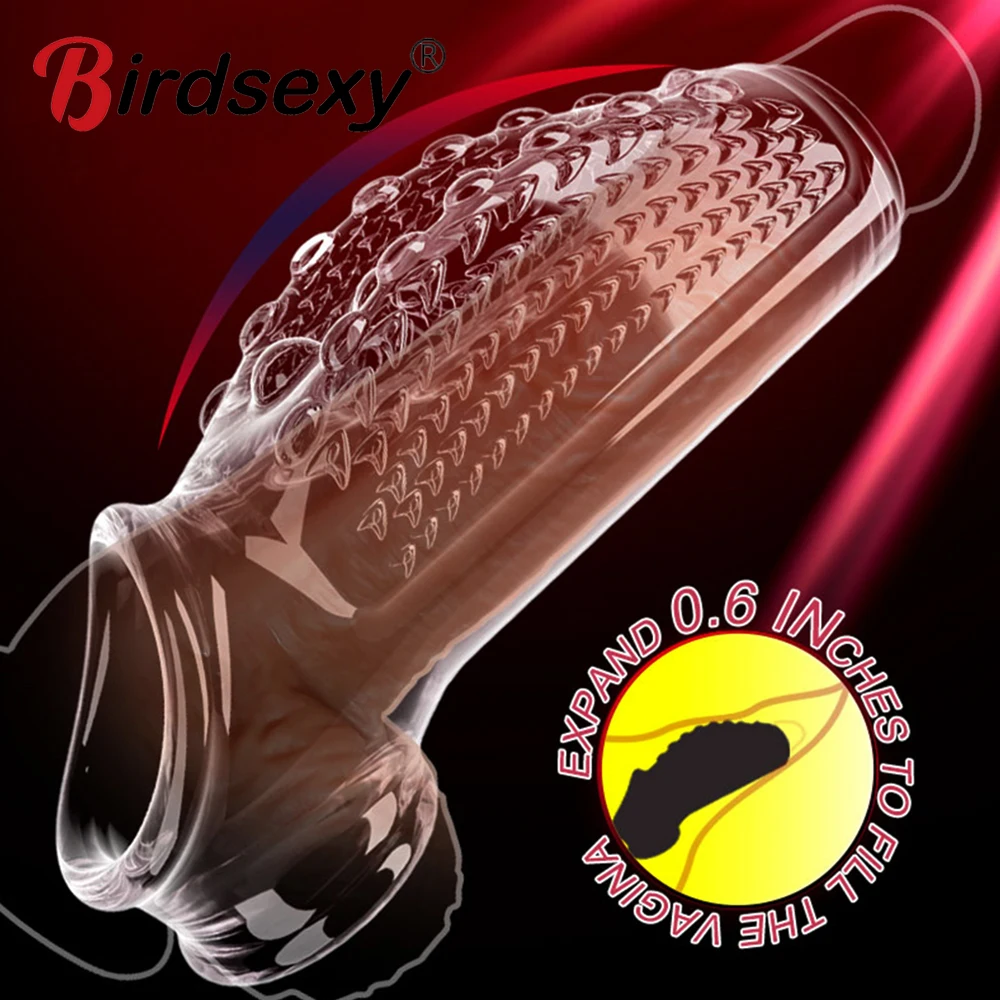 Zdjęcie produktu z kategorii nakładek na penisa - Silicone Reusable Penis Sleeve Flexible