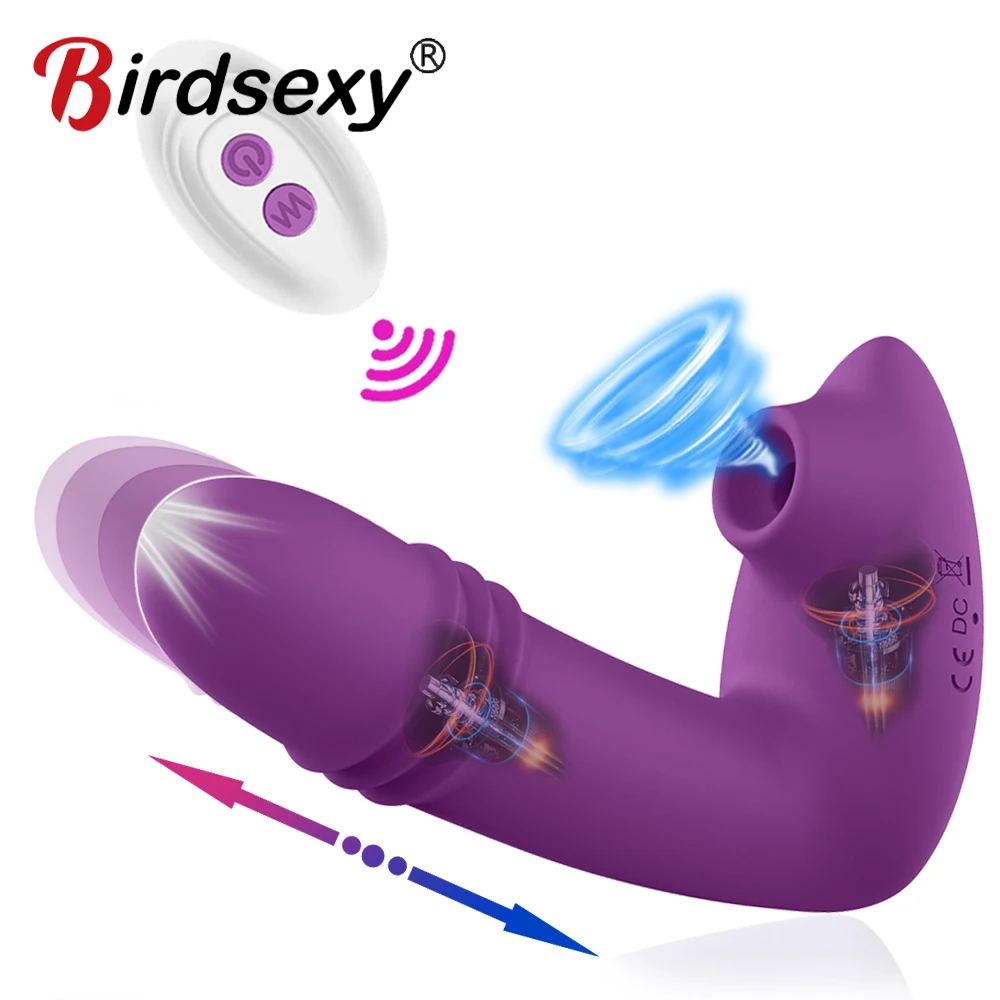 Zdjęcie produktu z kategorii wibratorów dla par - G Spot Sucking Dildo Vibrator